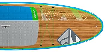 Boardworks Versa | Recreational Stand Up Paddleboard | Bombshell Epoxy Hardboard | 10' 6", Bamboo/Blue