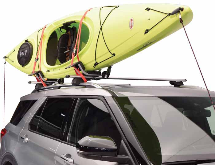 DownLoader™ Kayak Carrier with Tie-Downs - J-Style - Folding - Side Loading