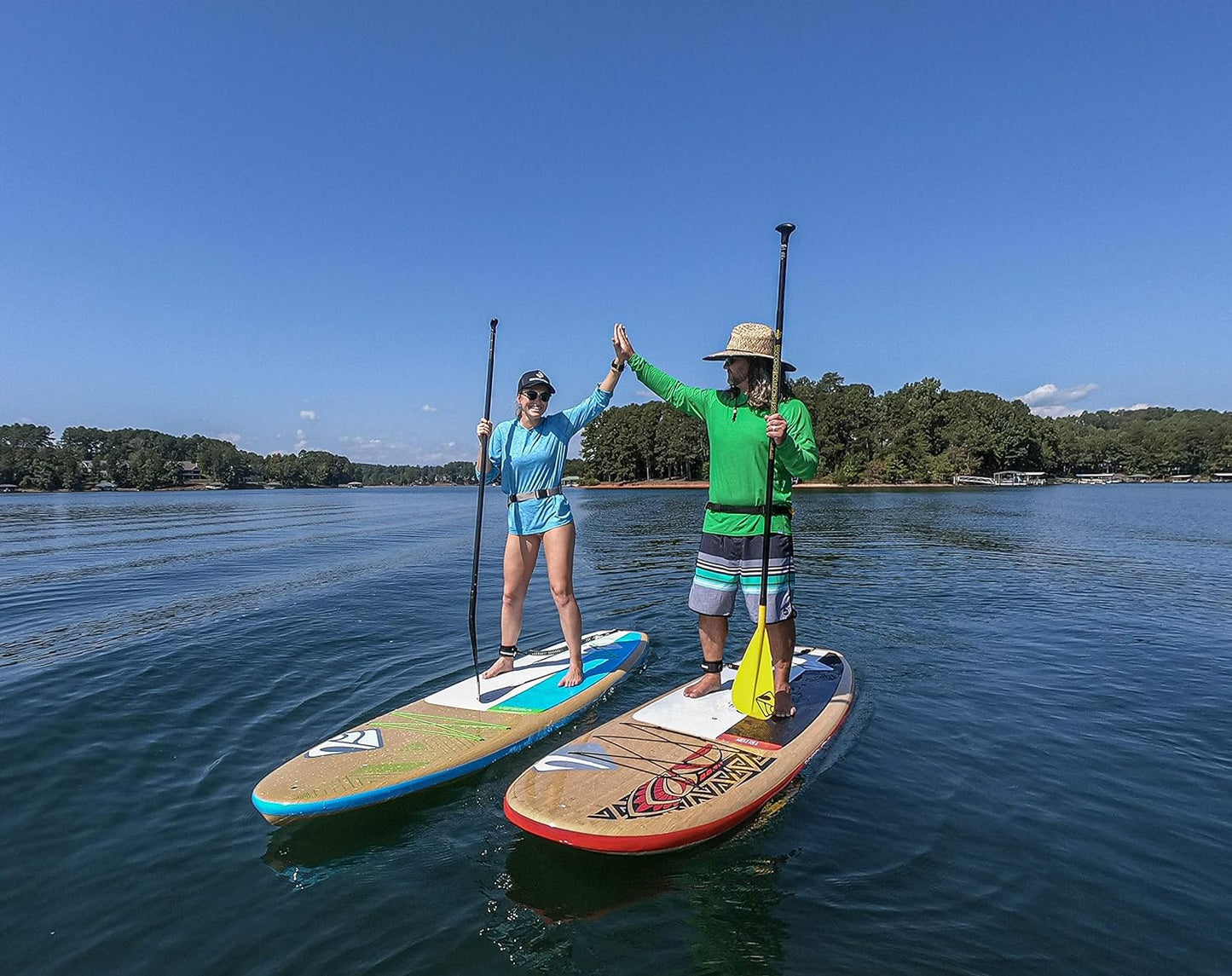 Boardworks Versa | Recreational Stand Up Paddleboard | Bombshell Epoxy Hardboard | 10' 6", Bamboo/Blue