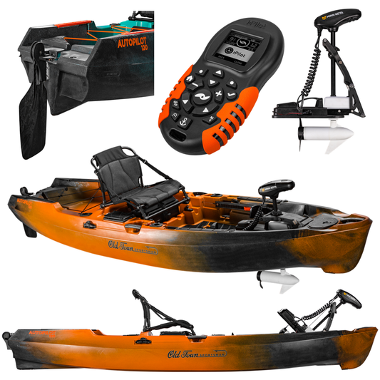 Old Town Autopilot 120 Nuclear Camo Elite Electric Salt Water Minn Kota Motor with GPS & Bluetooth