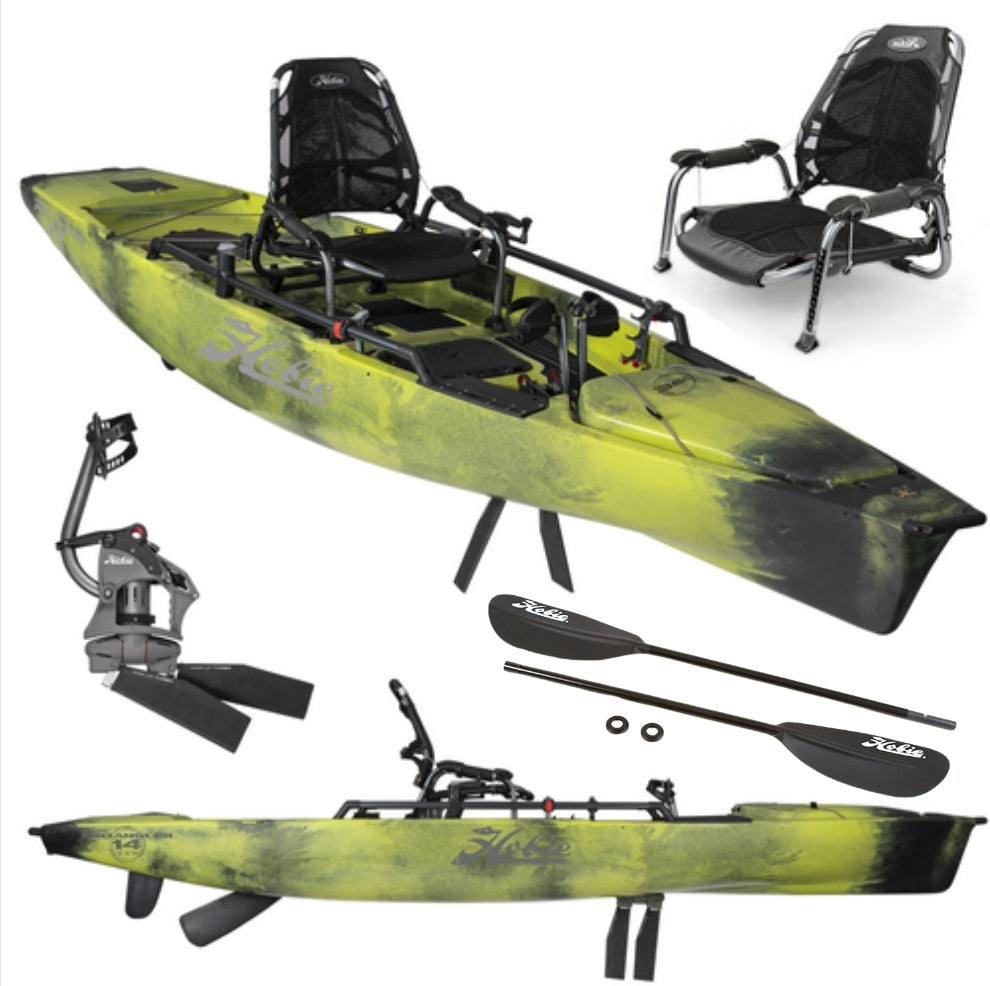 Hobie Pro Angler 14 360 Amazon Camo Elite Fins Fishing Machine – Aqua ...