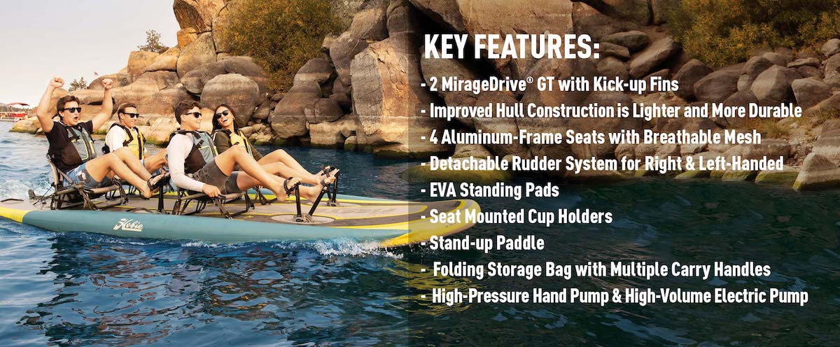 Hobie Kayak Fiesta 4 Persons Fins Inflatable Kayak